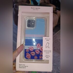 Kate Spade I Phone 12 Mini Liquid Phone Case Durable New W Tags Perf Cond